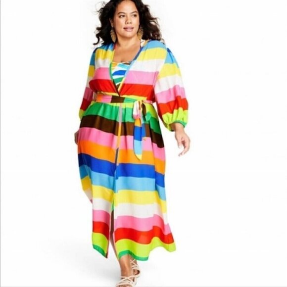 Tabitha Brown X Target Rainbow Swim Coverup Dress 4X NEW! - Picture 1 of 2